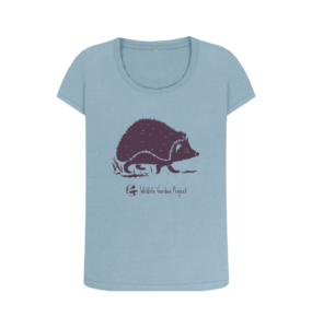 Womens hedgehog t-shirt blue