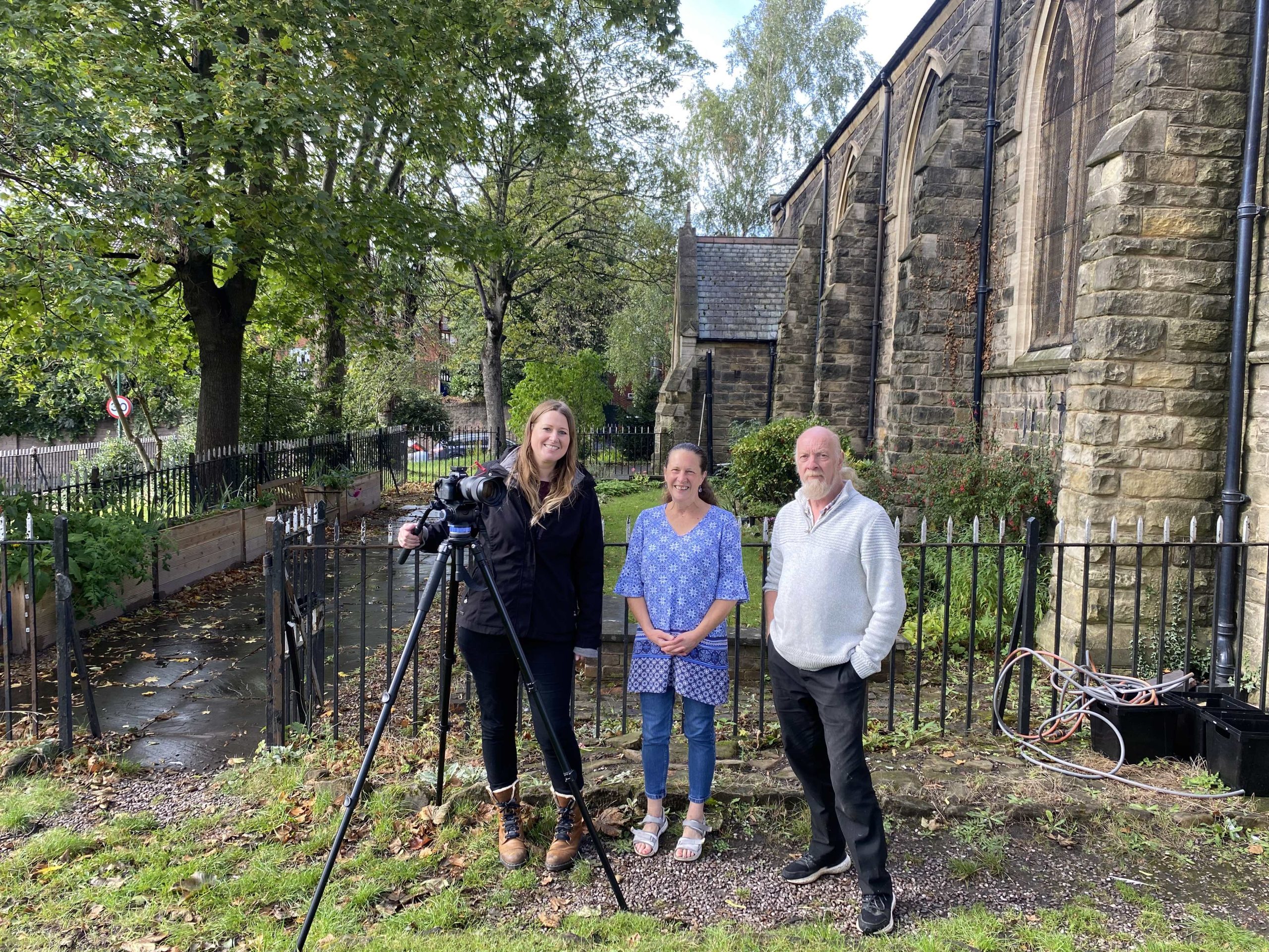 Laura with Christine and Paul from St Aidan's Church