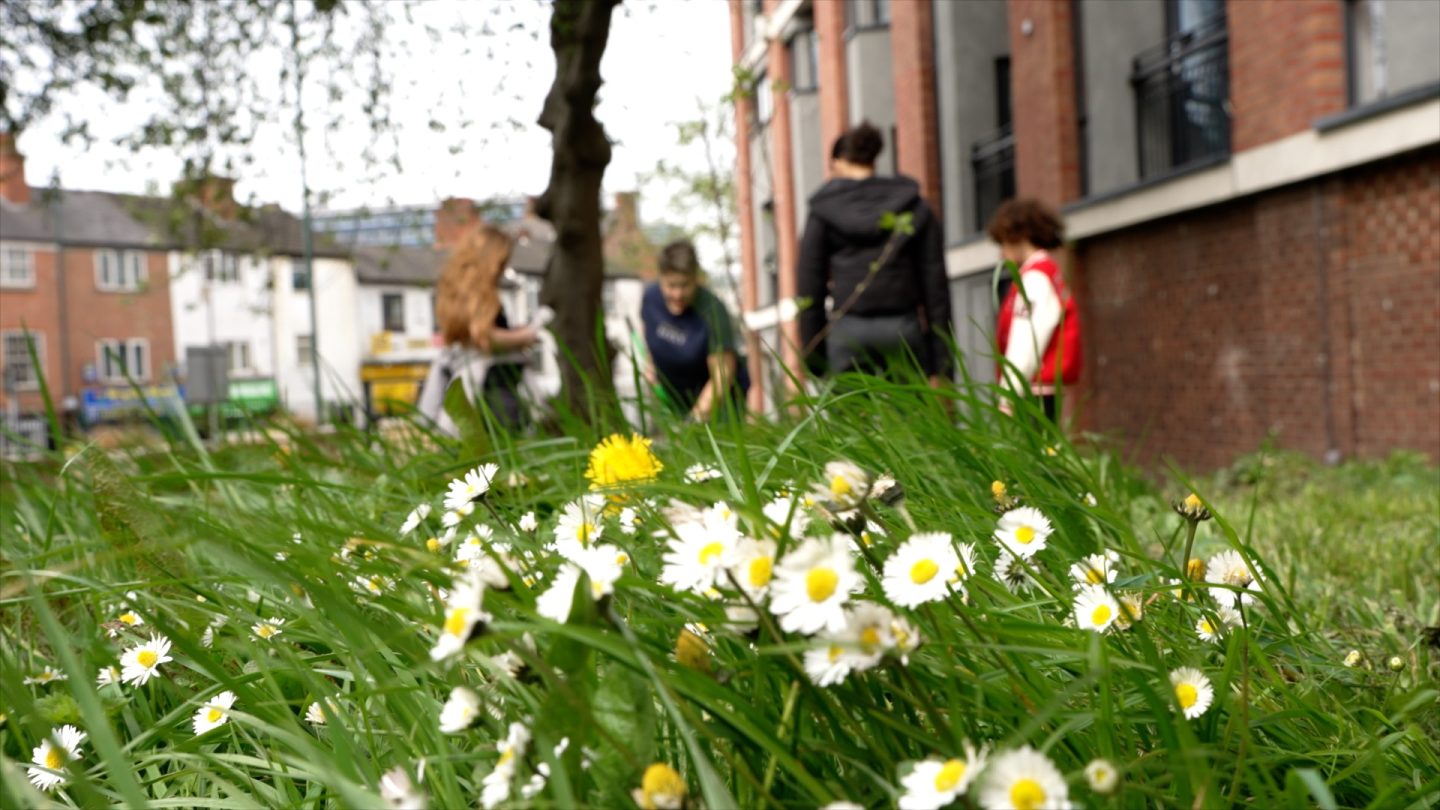 Residents gardening at Byron Court